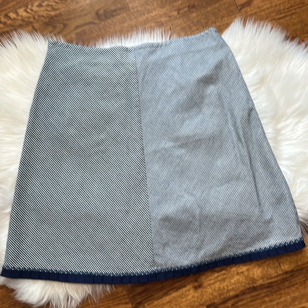 Anthropologie Sitwell Navy & White Stripe A-Line Skirt - Picture 4 of 4